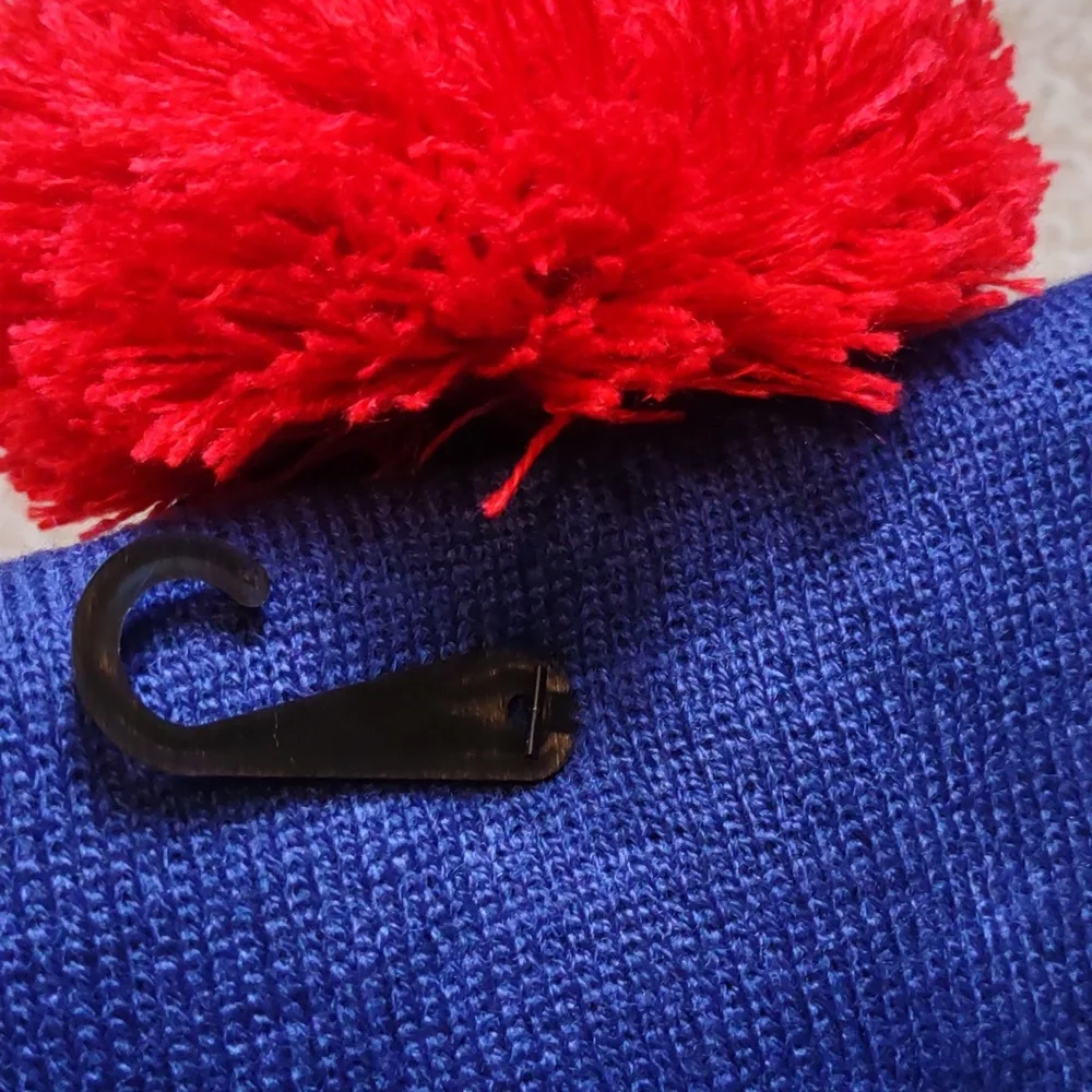 NEW! NFL Pom Beanie Scarf Set One Size Unisex Red Blue